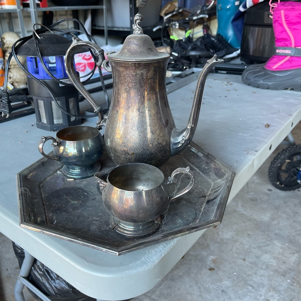 Silver Tea Cup Set
